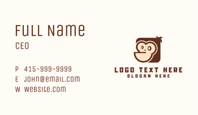 Cute Gorilla Mascot Business Card