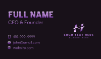 Tech Brand Letter H Business Card