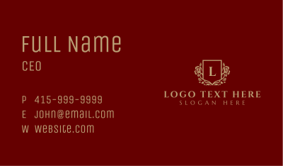 Deluxe Floral Boutique Business Card