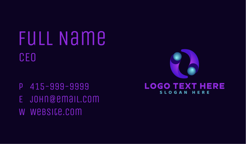 3d Business Card example 1