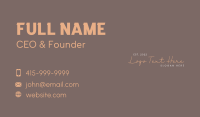 Stylish Brand Wordmark  Business Card