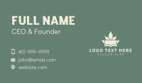 Weed Cannabis Book Business Card