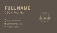 Wood Chisel Woodwork Business Card Design