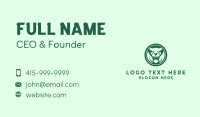 Green Nature Jaguar Badge Business Card Design