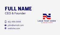 Patriotic Flag Letter N Business Card