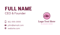 Pink Feminine Eyelashes Business Card Design