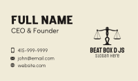 Scale Person Justice Business Card