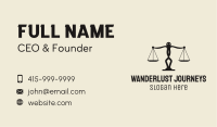 Scale Person Justice Business Card