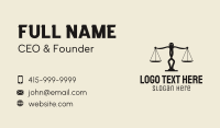 Scale Person Justice Business Card Design