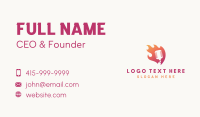 Gradient Flame Mic Business Card