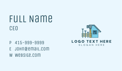 Hammer Carpentry Remodeling Business Card Image Preview