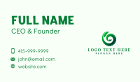 Spiral Green Leaves Business Card
