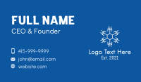 White Winter Snowflake  Business Card Design