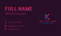  Creative Startup Letter K Business Card