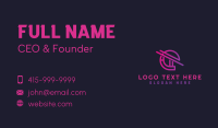 Cyber Network Letter E Business Card