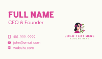 Floral Woman Shades Business Card