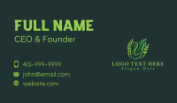 Swan Leaf Vines Business Card Design