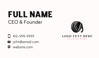 Woman Bob Cut Hairstyle Business Card Design