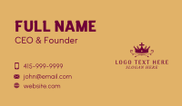 Maroon Elegant Crown Business Card