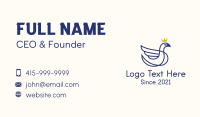 Royal Swan Outline  Business Card Design