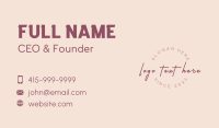 Cosmetics Beauty Signature Business Card Design