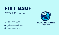 Blue Fish  Circle Business Card
