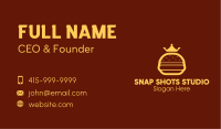 Yellow Royal Burger Business Card