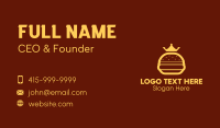 Yellow Royal Burger Business Card Design