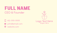 Minimalist Tulip Flower Pot Business Card