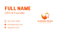 Flaming Chicken Restaurant Business Card Design