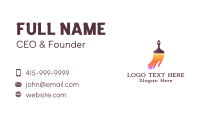 Gradient Paintbrush Hand  Business Card