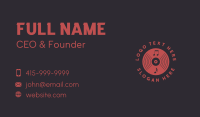 Disc Jockey Business Card example 3