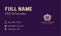 Royal Crown Monarchy Business Card