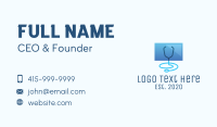 Blue Medical Monitor Business Card