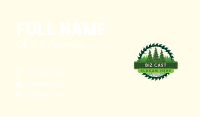 Forest Pine Tree Woodwork  Business Card