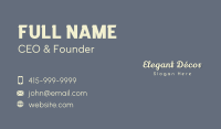 Elegant Script Wordmark Business Card Image Preview