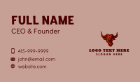 Wild Bull Horns Business Card Design