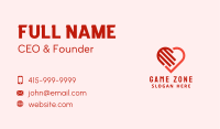 Heart Hand Organization Business Card Design