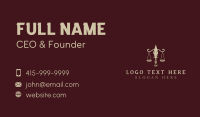 Justice Business Card example 3