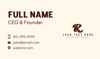 Vintage Classic Letter R Business Card