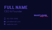 Night Club Wordmark Business Card