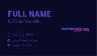 Night Life Business Card example 1