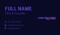 Night Club Wordmark Business Card