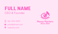 Pink Eye Music Note Business Card Design