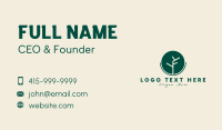 Green Organic Branch  Business Card Design