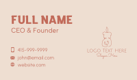 Candle Home Decor Business Card