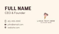 Kid Iced Cream Mascot Business Card