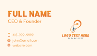 Lightbulb Electrician Power Business Card