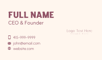 Salon Business Card example 1