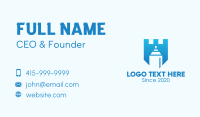 Blue Spray Paint Shield Business Card